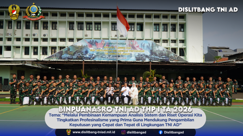 BINPUANASRO TNI AD THP I TA 2026 Tingkatkan Profesionalisme Analis Sistem dan Riset Operasi di Lingkungan TNI AD